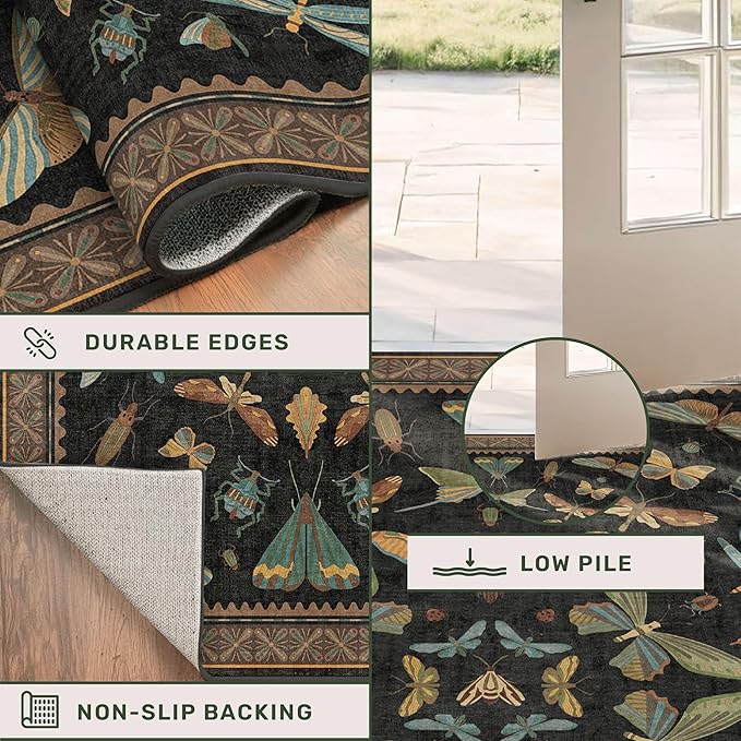 Green and Black 3x12 Long Runner Rugs - Image 5