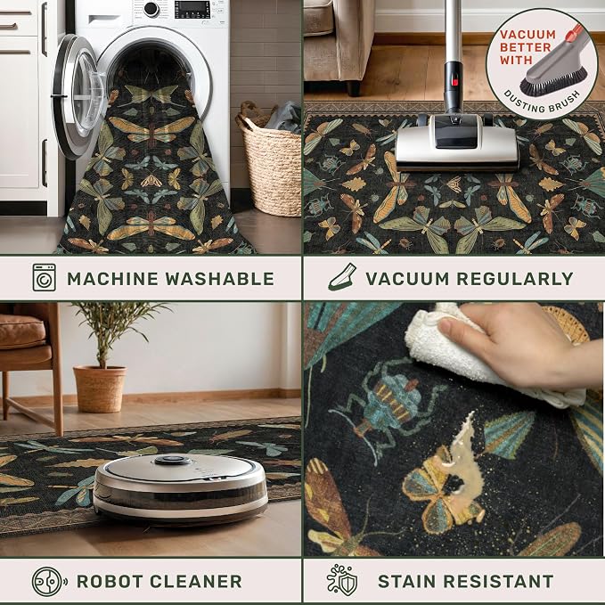 3x5 Entryway Rug Non Slip Washable - Image 4