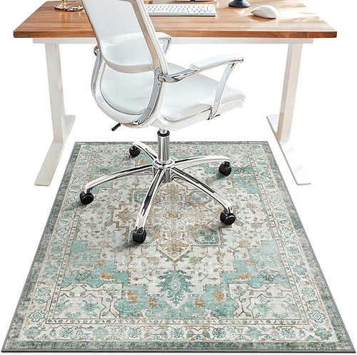36"x60" Office Chair Mat for Hardwood Tile Floor, Under Desk Carpet Protector by BESBLEE