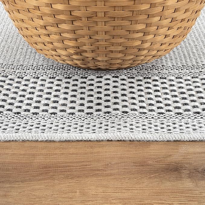 CAMILSON Easy Jute Rug 4x6, Indoor Outdoor Off-White Color Fiber Area Rugs - Image 5