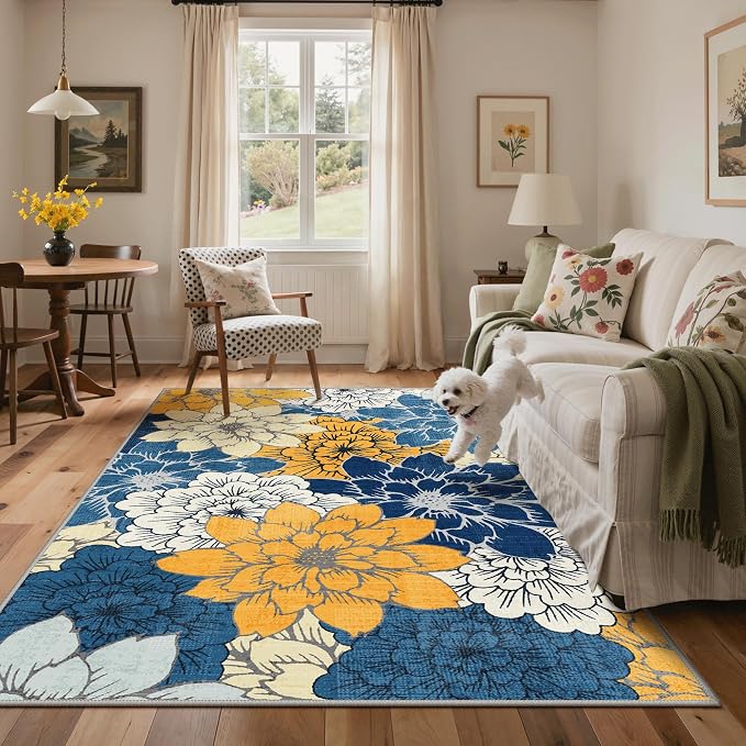 GENIMO Indoor Outdoor Area Rug 8'x10', Machine Washable Rugs - Image 6
