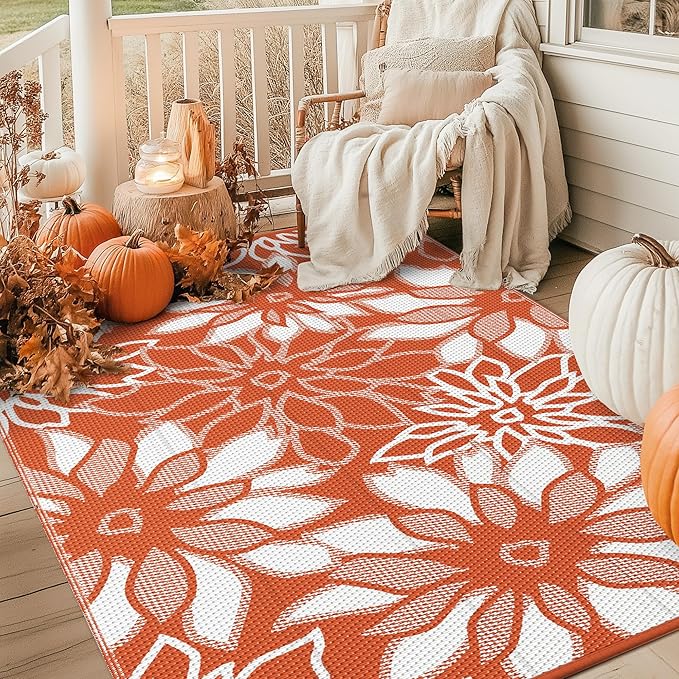 GENIMO Outdoor Rug Waterproof for Patio Decor, Large Area Rugs Mats for RV - Image 3
