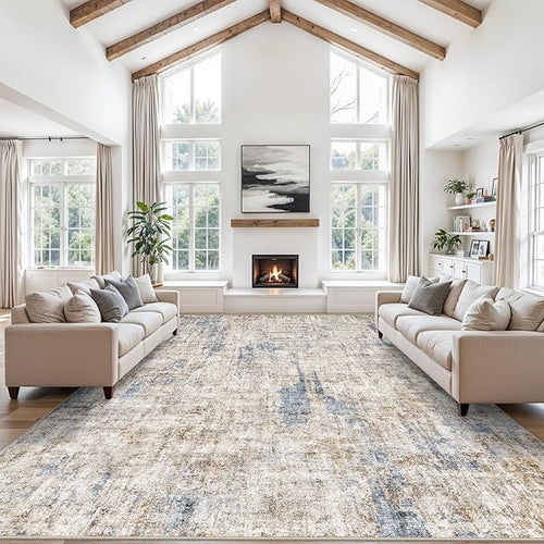 12x14 Area Rug for Living Room – Washable Non-Slip Soft Extra Large Carpet for by ZHXXUJ