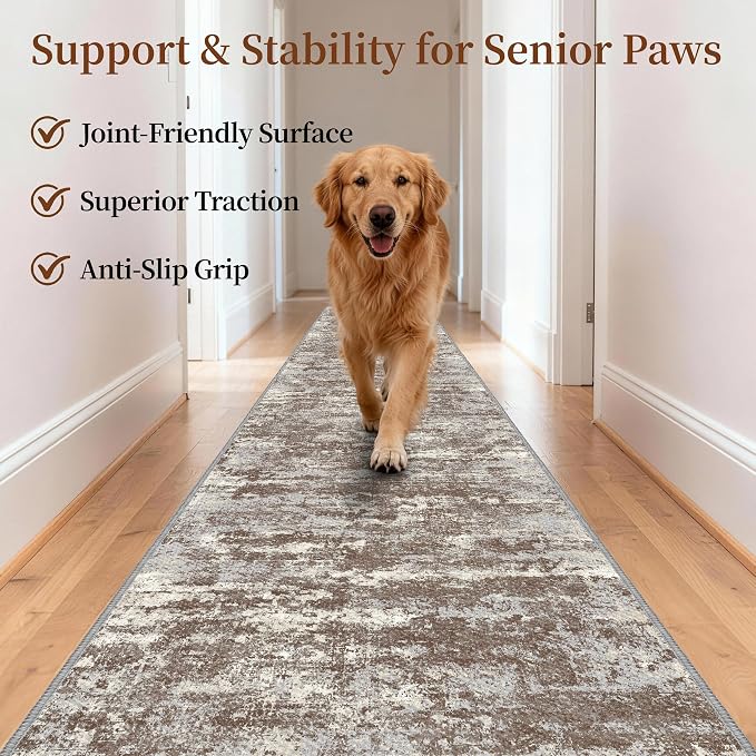 Washable Carpet Runners for Hallway 16ft-Non Slip Floor Runners for Dogs - Image 2
