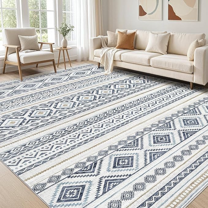 cotiled 7x10 Area Rugs Living Room Rug: Washable Boho Rugs by COTILED