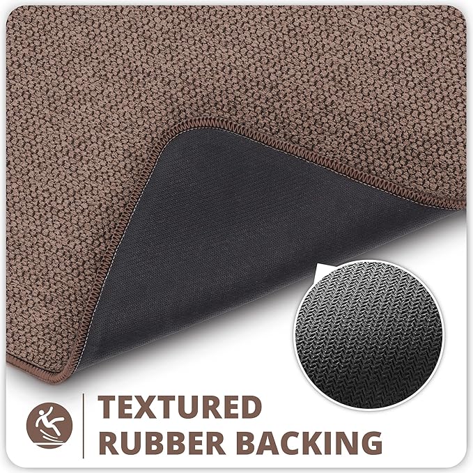 Bosap Bath Mat, Ultra Thin Bathroom Rugs, Rubber Bath Mats - Image 4
