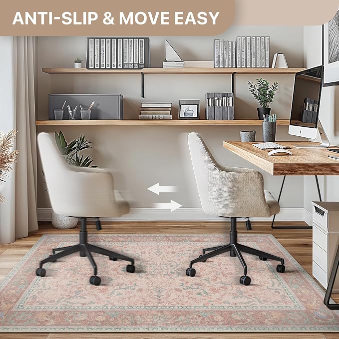 48"x60" Office Chair Mat for Hardwood Tile Floor, Under Desk Carpet Protector - Image 4
