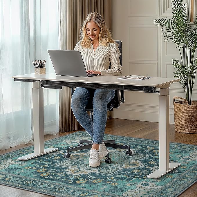 36"x60" Office Chair Mat for Hardwood Tile Floor, Under Desk Carpet Protector - Image 2