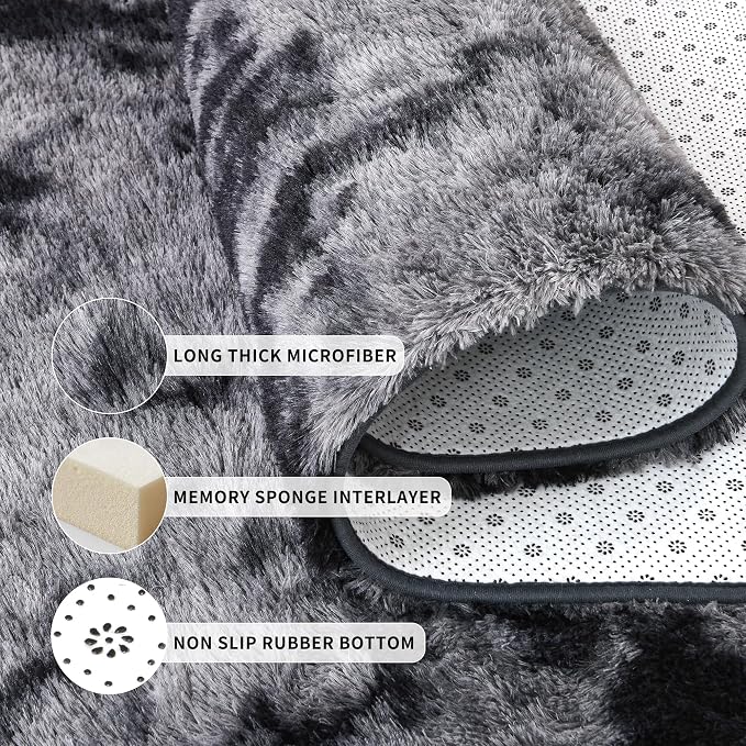 Tepook Soft Fluffy Rugs for Bedroom, 4x6 Area Rug for Living Room, Modern - Image 5