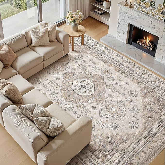 5x7 Washable Area Rug, Large Rugs - Image 8