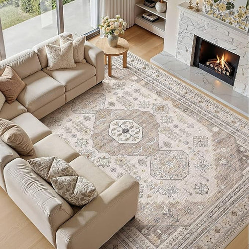 8x10 Washable Area Rug, Large Rugs - Image 2