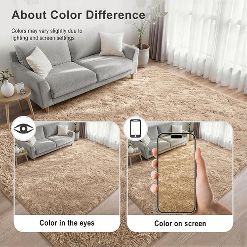 8x10 Area Rugs for Living Room Bedroom: Ultra Soft Fluffy Shag Rug Upgrade - Image 2