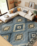 BESTSWEETIE Area Rug 8x10 Rug Machine Washable Non-Slip Low Pile Print Pattern by BESTSWEETIE