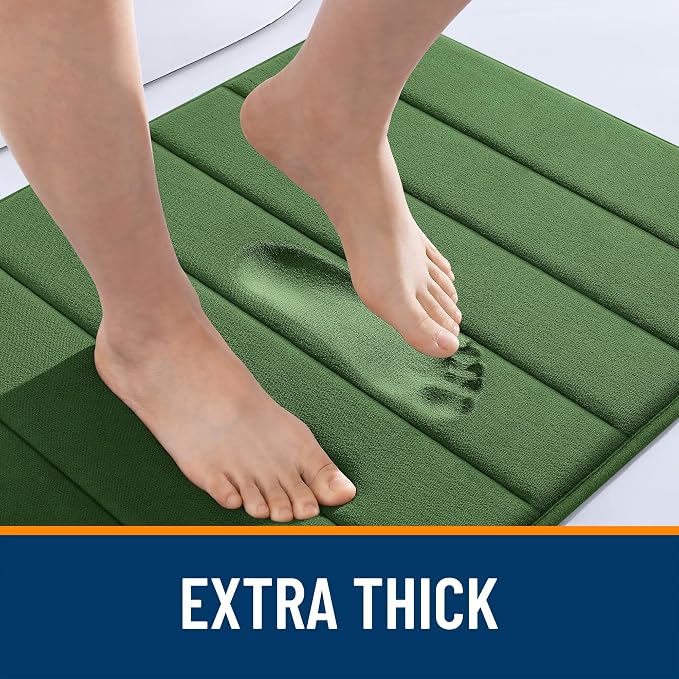 OLANLY Memory Foam Bath Mat 44x32, Super Soft Absorbent Bathroom Rugs, Quick Dry - Image 6