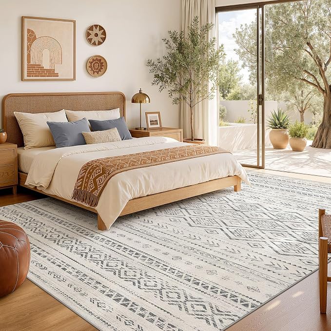 Nakagishi Area Rug Living Room Rugs: 9x12 Large Soft Machine Washable Boho - Image 6