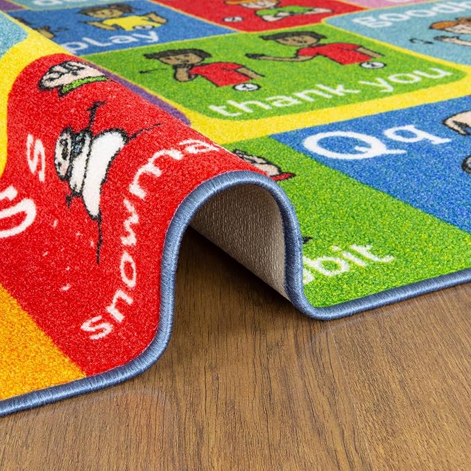 KC Cubs 3x5 ABC Alphabet ASL Sign Language Rug – Educational Non-Slip Carpet - Image 9