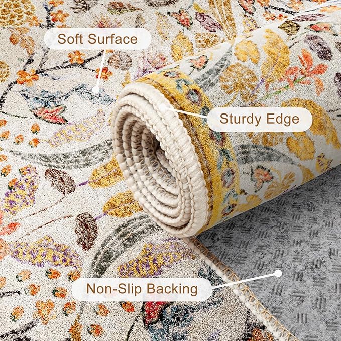 AMTOVO 8x10 Washable Area Rugs for Living Room, Non-Slip&Non-Shedding Large - Image 5
