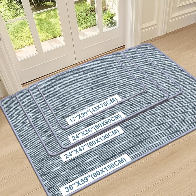 Ultra Thin Door Mat Indoor Entrance 24"x36", Low-Profile Indoor Door Mat - Image 2