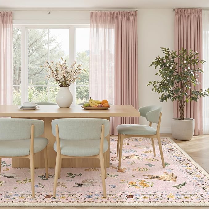 Soalmost Dog 8x10 Pink Area Rugs - Image 3