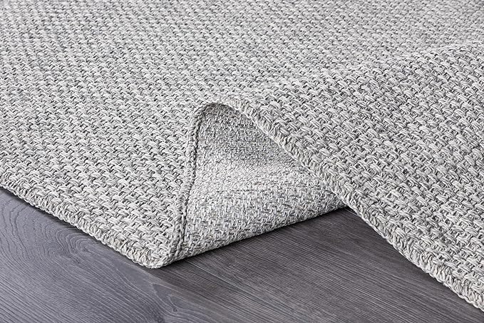 CAMILSON Easy Jute Rug 6x9, Indoor Outdoor Gray Color Farmhouse Area Rugs - Image 4
