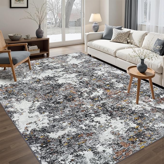 Washable Rug 6x9 Area Rugs: Soft Large Living Room Rug by Tosuoka