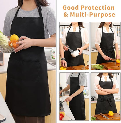 Tosewever 4 Pack Adjustable Bib Apron Waterdrop Resistant Apron - Image 3