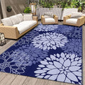 LuxStep Outdoor Rug Waterproof Outdoor Plastic Straw Rug Reversible Patio Rug by LuxStep