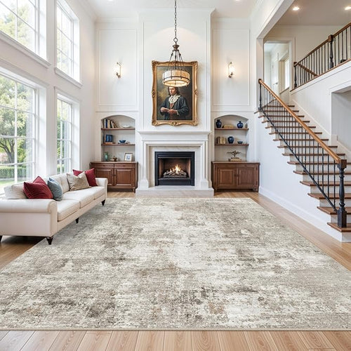 11x14 Area Rug for Living Room Washable – Large Neutral Room Size Bedroom by ZHXXUJ