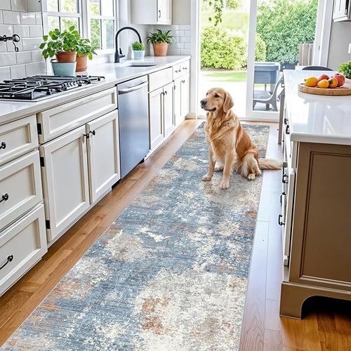 3x15 Ft Long Hallway Runner Rug – Non-Slip Washable Kitchen Floor Rug by BYYVOORugsforYourHome