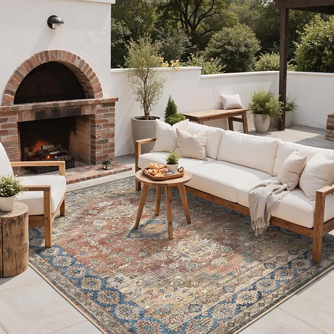 GENIMO Outdoor & Indoor Area Rug 6'x9', Waterproof, Non-Shedding, Easy Cleaning - Image 6
