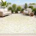 JONATHAN Y Boho Medallion Indoor Outdoor Area Rug 3X5 Cream/Green, Estrella by JONATHANY