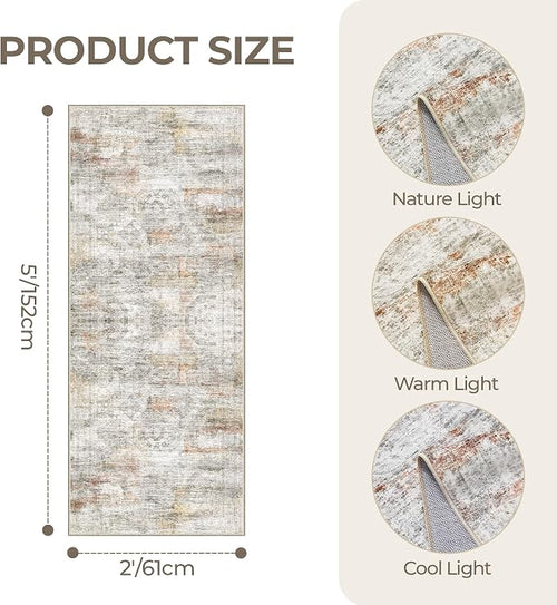 2x5 Rug Runner Washable for Entryway, Soft Bathroom Rugs - Image 2