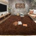 Tepook 8x10 Brown Area Rugs for Living Room Bedroom, Soft Fluffy Plush Shaggy by Tepook