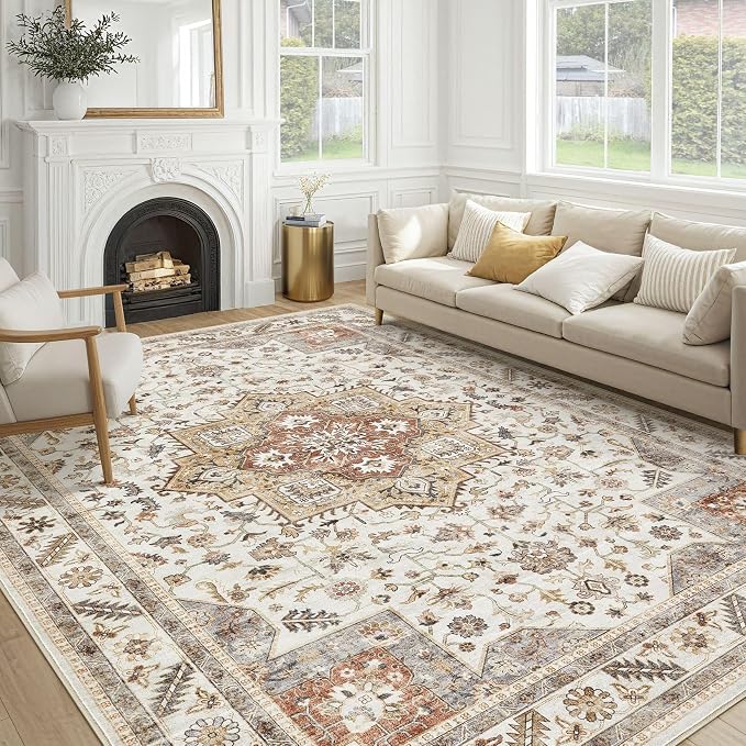 Vintage Living Room Area Rug 10x14 by COTILED