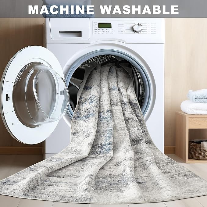 DMOYEST 7x9 Area Rugs for Living Room, Washable Large Abstract Rug, Non Slip - Image 8
