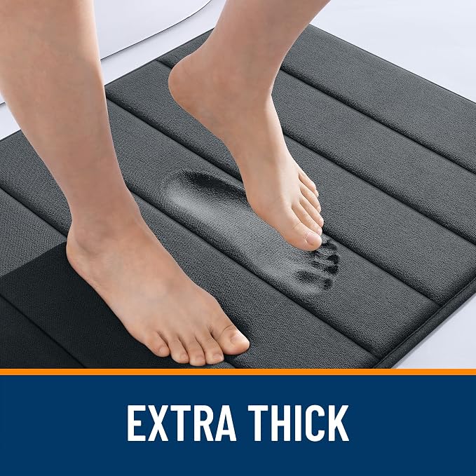 OLANLY Memory Foam Bath Mat 36x24, Super Soft Absorbent Bathroom Rugs, Quick Dry - Image 6