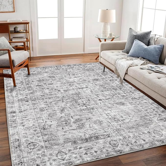 CHAMPLANT Area Rug 5'x7' Washable Rug Vintage Traditional Floor Cover Thin - Image 2