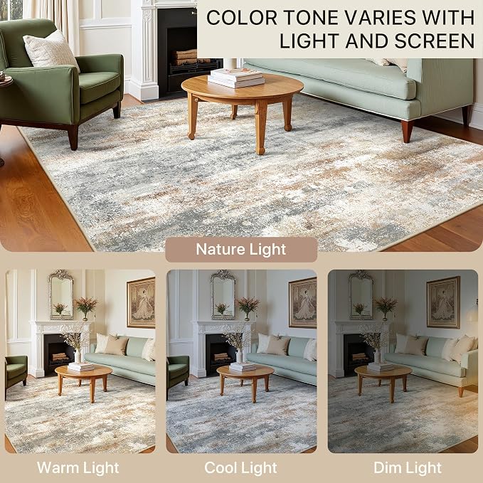 BEIMO Area Rugs 5x7 for Living Room Bedroom, Modern Abstract Machine Washable - Image 9