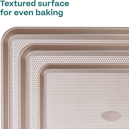 Baker's Secret Baking Sheet Pan Set, 3x Cookie Sheets - Image 6