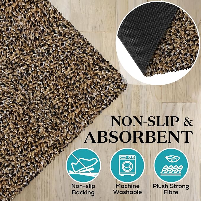 Premium Microfiber Indoor Door Mat – 32"x48" Washable Entry Mat, Waterproof - Image 4