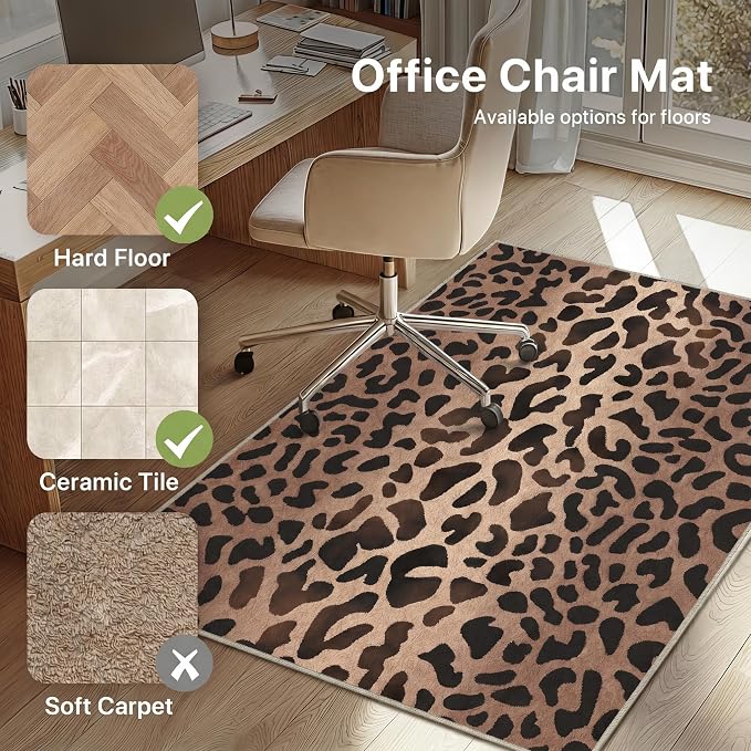 48"x60" Office Chair Mat for Hardwood Tile Floor, Under Desk Carpet Protector - Image 3