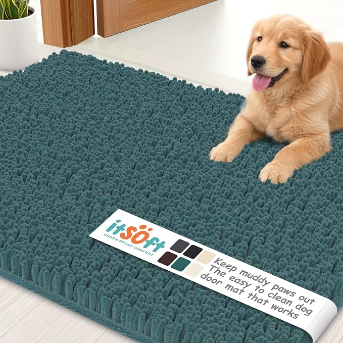 Dog Rugs for Muddy Paws 22x14 | Cleaner Mud Free Floors | Muddy Dogs Mats for by ITSOFT