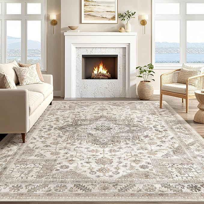 Vintage Living Room Area Rug 9X13 - Image 5