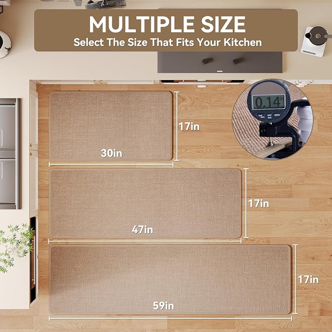 YDKGL Kitchen mats for Floor Water and Oil Absorbent Runner Rugs for Kitchen - Image 2