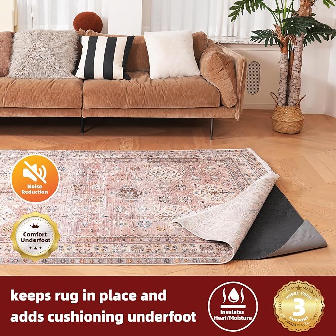 BAGAIL Felt and Natural Rubber Backing Rug Pads 1/4” Thick, 5 x 8 Ft Non Slip - Image 2