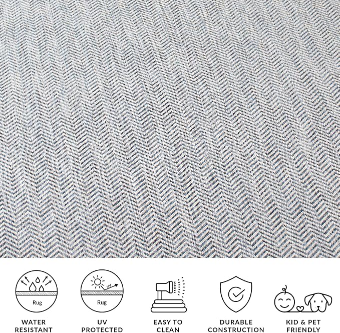 SAFAVIEH Outdoor Square Rug 4' - Image 4