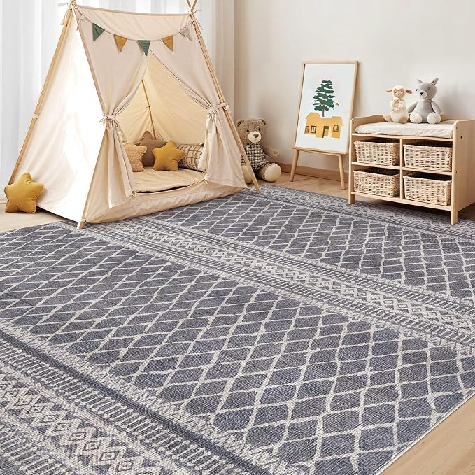 cotiled 9x12 Area Rugs Living Room Rug: Washable Boho Rugs - Image 8