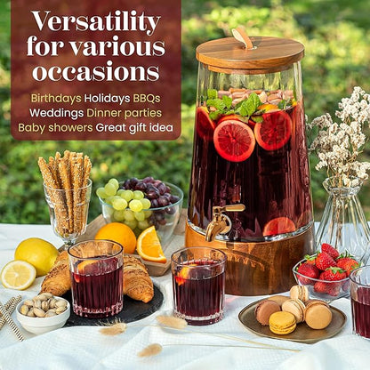 FOODLE Large Glass Drink Dispenser - Image 2