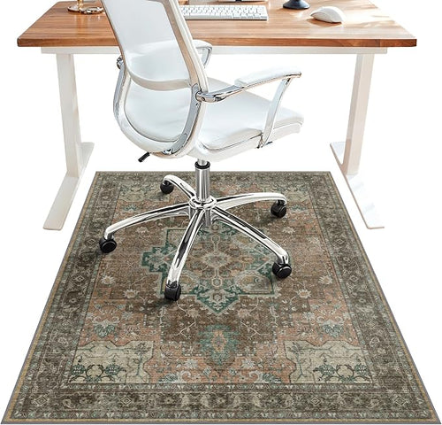 36"x60" Office Chair Mat for Hardwood Tile Floor, Under Desk Carpet Protector by BESBLEE