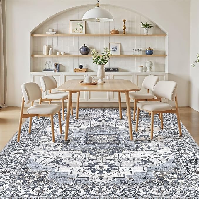 10x14 Area Rugs Living Room: Washable Vintage Rug Large Non-Slip Stain - Image 5